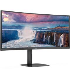 Monitor Profesional Ultraparonámico Curvo AOC CU34V5C/BK 34'/ WQHD/ Multimedia/ Negro