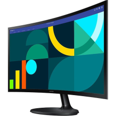 Monitor Curvo Samsung Essential Monitor S3 S36GD S24D364GAU/ 24'/ Full HD/ Negro