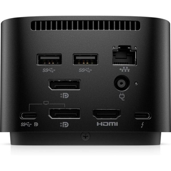 Docking USB Tipo-C HP Thunderbolt G4 280 W con cable combo/ 4xUSB/ 1xHDMI/ 1xRJ45/ 2xDisplayPort/ 1xJack/ 3xUSB Tipo-C PD/ 1xAC/