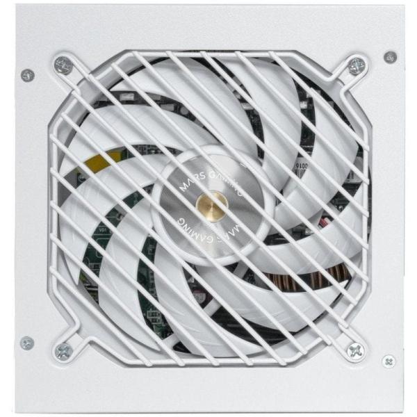 Fuente de Alimentación Mars Gaming MPB1000SIM/ 1000W/ Ventilador 14cm/ 80 Plus Gold/ Blanca
