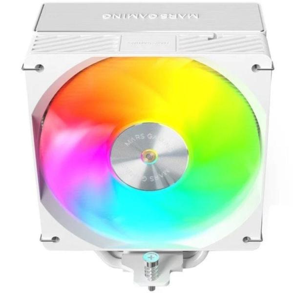 Ventilador con Disipador Mars Gaming MCPU-X5ARGB/ 12cm/ Blanco