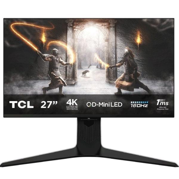 Monitor Gaming TCL 27R83U 27'/ 4K/ 1ms/ 160Hz/ VA/ Regulable en altura/ Blanco y Negro