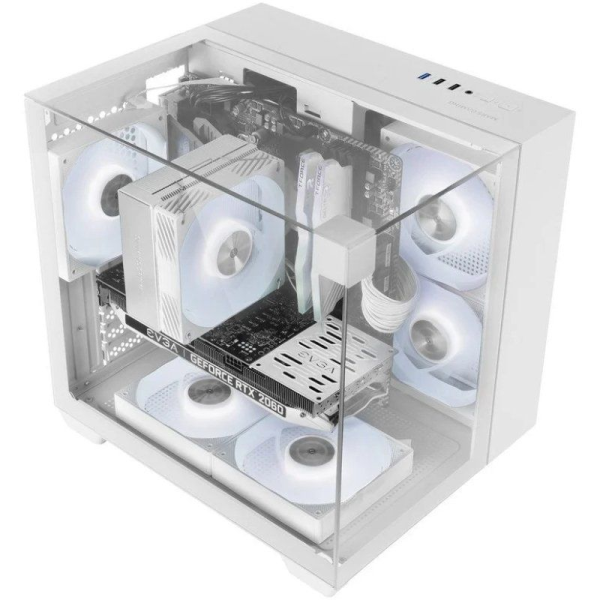 Caja Gaming Semitorre Mars Gaming MC-VISIONM/ Blanca
