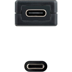 Cable Alargador USB Tipo-C 3.2 con Amplificador Nanocable 10.01.1311/ USB Tipo-C Macho - USB Tipo-C Hembra/ 5m/ Negro