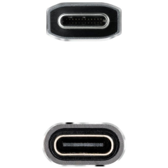 Cable Alargador USB Tipo-C 3.2 Nanocable 10.01.4500-COMB/ USB Tipo-C Macho - USB Tipo-C Hembra/ 50cm/ Negro