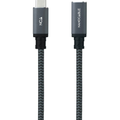 Cable Alargador USB Tipo-C 3.2 Nanocable 10.01.4501-L150-COMB/ USB Tipo-C Macho - USB Tipo-C Hembra/ 1.5m/ Negro