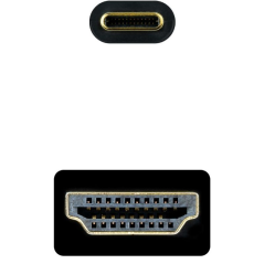 Cable Conversor Nanocable 10.15.5105/ USB Tipo-C Macho - HDMI Macho/ 5m/ Negro