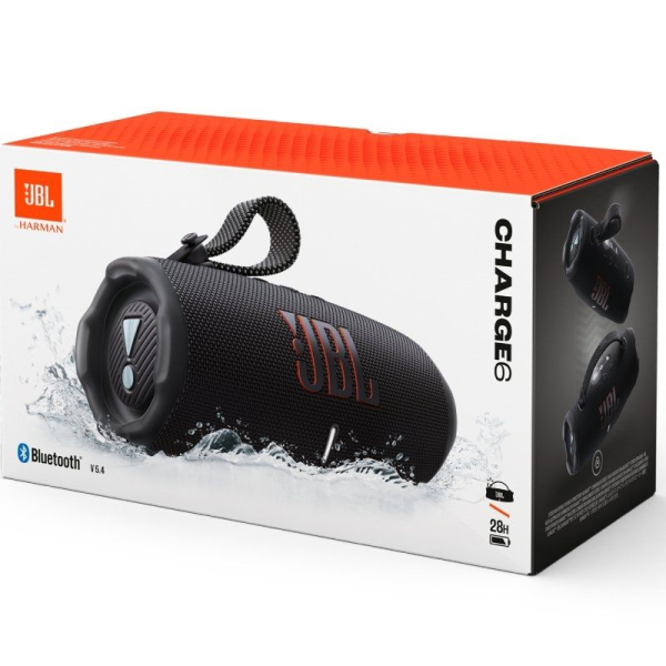 Altavoz con Bluetooth JBL Charge 6/ 45W/ 1.0/ Negro