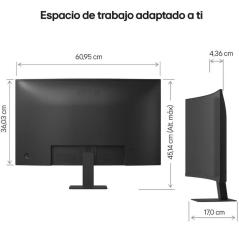 Monitor Curvo LG 27U421A-B 27'/ Full HD/ Negro