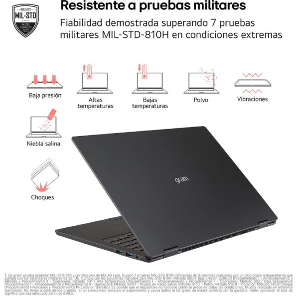 Portátil LG Gram 14ZD90T-G.AX78B Intel Core Ultra 7-255H/ 16GB/ 1TB SSD/ 14'/ Sin Sistema Operativo