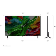 Televisor LG QNED Evo 55QNED87A6B 55'/ Ultra HD 4K/ Smart TV/ WiFi