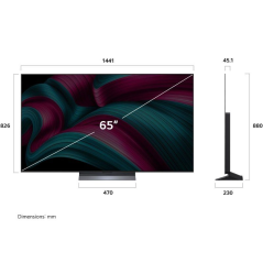 Televisor LG OLED Evo OLED65C54LA 65'/ Ultra HD 4K/ Smart TV/ WiFi