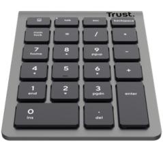 Teclado Numérico Inalámbrico Trust Xalas Wireless/ Plata