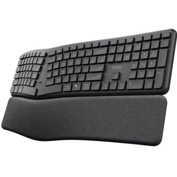 Teclado Inalámbrico por Bluetooth Trust Keyra Multidispositivo Ergonómico