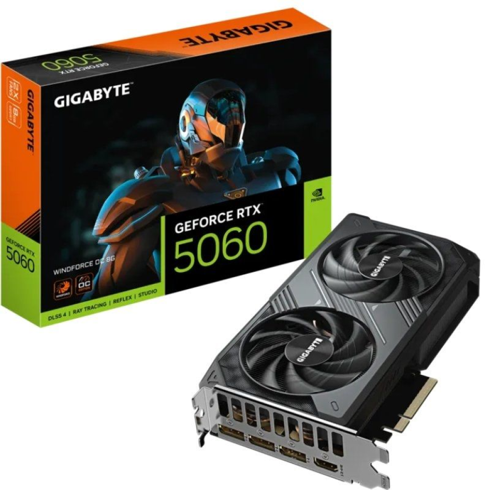 Tarjeta Gráfica Gigabyte GeForce RTX 5060 WindForce OC/ 8GB GDDR7