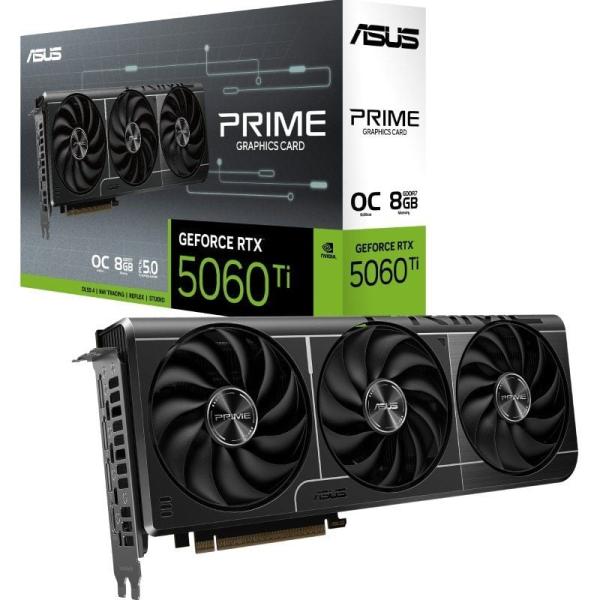 Tarjeta Gráfica Asus Prime GeForce RTX 5060 Ti OC Edition/ 16GB GDDR7