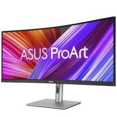 Monitor Profesional Asus ProArt Display PA34VCNV 34'/ UWQHD/ Multimedia/ Regulable en altura/ Negro y Plata