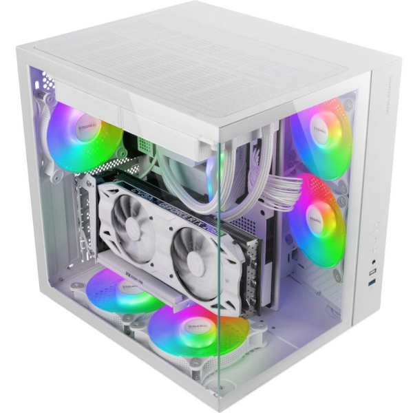 Caja Gaming Semitorre Mars Gaming MCV-ONE/ Blanca