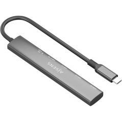 Docking USB Tipo-C Aisens ASUC-5P022-GR/ 1xHDMI/ 2xUSB/ 1xUSB Tipo-C/ 1xUSB Tipo-C PD/ Gris