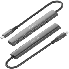 Docking USB Tipo-C Aisens ASUC-5P022-GR/ 1xHDMI/ 2xUSB/ 1xUSB Tipo-C/ 1xUSB Tipo-C PD/ Gris