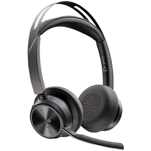Auriculares Inalámbricos Poly Voyager Focus 2 para Microsoft Teams + Adaptador USB-C-A + Soporte de Carga/ con Micrófono/ Blueto