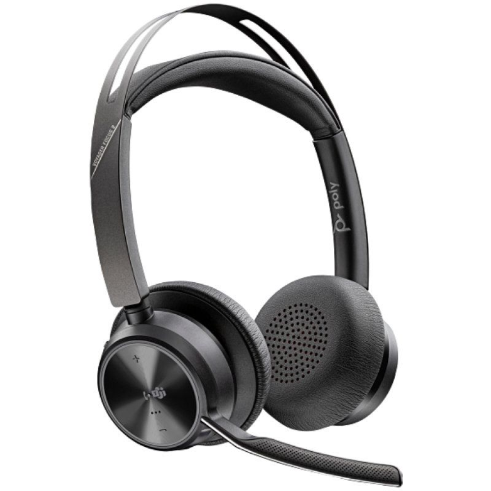 Auriculares Inalámbricos Poly Voyager Focus 2 para Microsoft Teams + Adaptador USB-C-A + Soporte de Carga/ con Micrófono/ Blueto