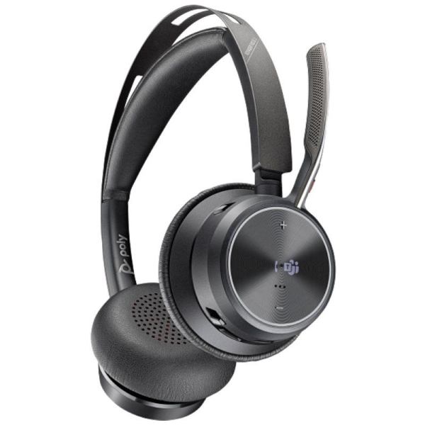 Auriculares Inalámbricos Poly Voyager Focus 2 Microsoft Teams + Adaptador USB-C-A + Soporte de Carga/ con Micrófono/ Bluetooth/ 