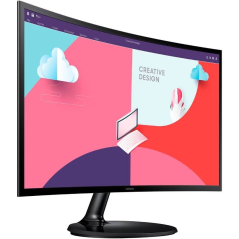 Monitor Profesional Curvo Samsung Essential Monitor S3 S36C S27C360EAU/ 27'/ Full HD/ Negro