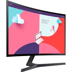 Monitor Profesional Curvo Samsung Essential Monitor S3 S36C S27C366EAU/ 27'/ Full HD/ Negro