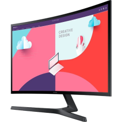Monitor Profesional Curvo Samsung Essential Monitor S3 S36C S27C366EAU/ 27'/ Full HD/ Negro