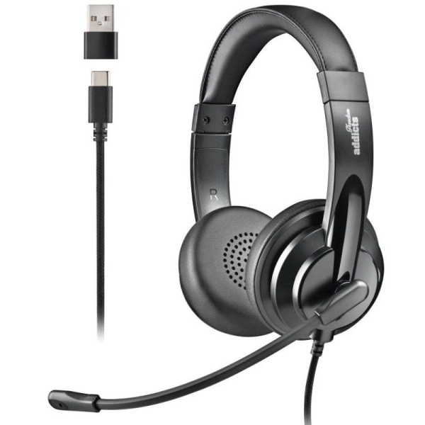 Auriculares NGS VOX605 USB/ con Micrófono/ USB/ Negros