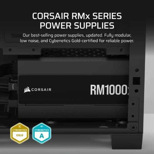 Fuente de Alimentación Corsair RM1000X/ 1000W/ Ventilador 12cm/ Cybenetics Gold