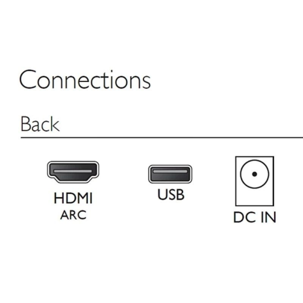 Barra de Sonido con Bluetooth Philips TAB4000/10/ 60W/ 2.0/ Negra