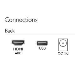 Barra de Sonido con Bluetooth Philips TAB4000/10/ 60W/ 2.0/ Negra