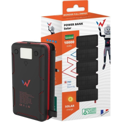 Powerbank Solar 10000mAh Wonder WX10S/ 10W/ Negra y Roja