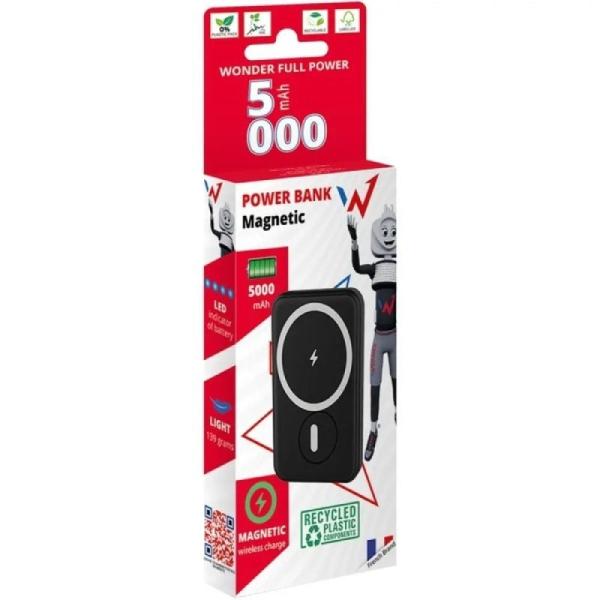 Powerbank 5000mAh Wonder WX5MAG/ 20W/ Negra