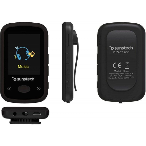 Reproductor MP4 Sunstech IbizaBT/ 8GB/ Pantalla 1.8'/ Radio FM/ Negro