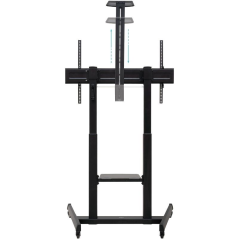 Soporte de Suelo Inclinable con Ruedas TooQ FS20406HM-B para TV de 60-100'/ hasta 120kg