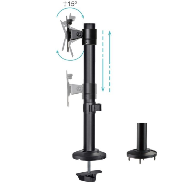 Soporte de Mesa para Monitor TooQ DB1131TN-B/ Giratorio/ Inclinable/ hasta 8kg
