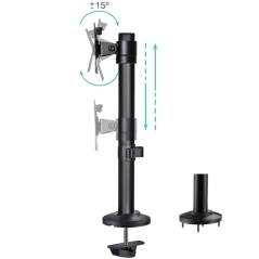 Soporte de Mesa para Monitor TooQ DB1131TN-B/ Giratorio/ Inclinable/ hasta 8kg