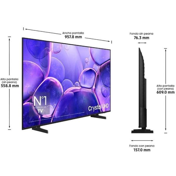 Televisor Samsung LED Crystal UHD TU43U8005FU 43'/ Ultra HD 4K/ Smart TV/ WiFi
