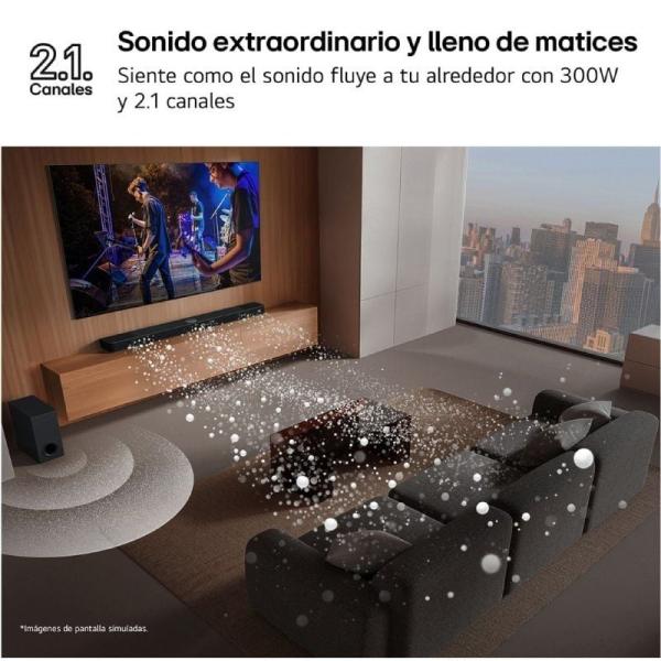 Barra de Sonido con Bluetooth LG S40T/ 300W/ 2.1