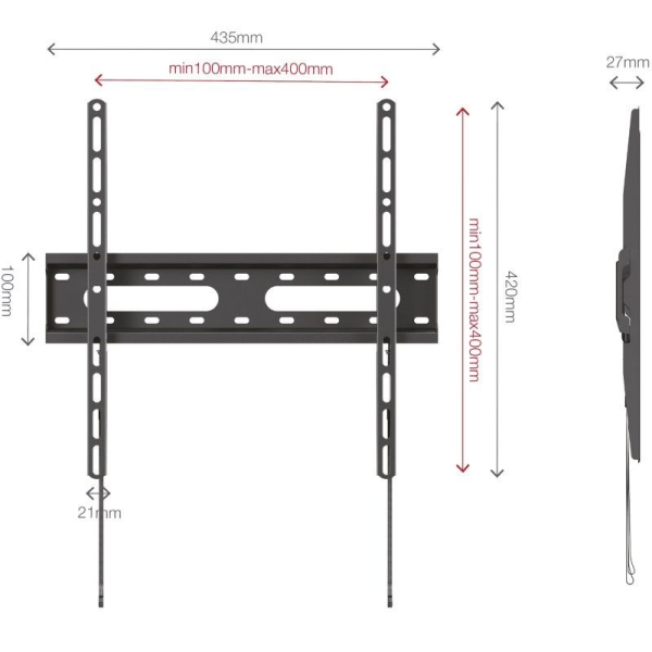 Soporte de Pared Fonestar FIX-044BA para TV de 32-70'/ hasta 45kg
