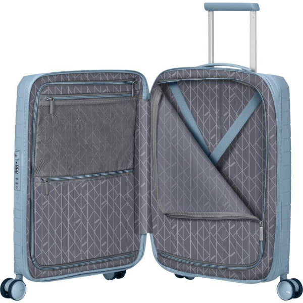 Maleta de Cabina American Tourister FastForward Spinner Expansible 55cm/ 55x40x23cm/ 4 Ruedas/ Azul