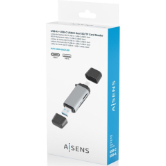 Lector de Tarjetas Externo Aisens ASCR-2AC11-GR/ USB 3.1