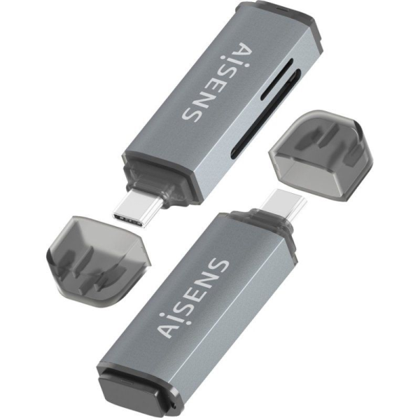 Lector de Tarjetas Externo Aisens ASCR-2A09-GR/ USB 3.1