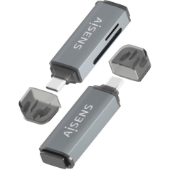 Lector de Tarjetas Externo Aisens ASCR-2A09-GR/ USB 3.1