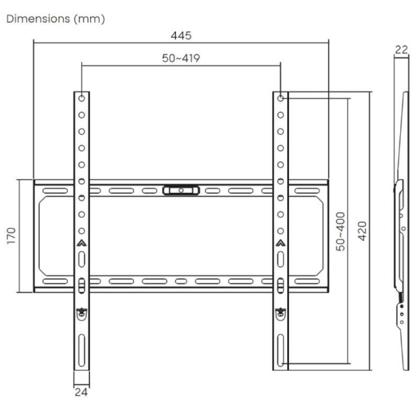 Soporte de Pared Aisens WT75F-389 para Monitores y TV de 32-75'/ hasta 45kg