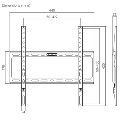 Soporte de Pared Aisens WT75F-389 para Monitores y TV de 32-75'/ hasta 45kg