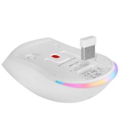 Ratón Gaming Inalámbrico Mars Gaming MM-T3/ Batería recargable/ Hasta 14400 DPI/ Blanco